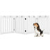 24 Inch Folding Wooden Freestanding Pet Gate Dog Gate with 360? Hinge -White - Color: White - Minihomy