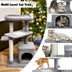 Cat Tree with Perch and Hanging Ball for Indoor Activity Play and Rest-Gray - Minihomy