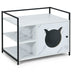 Enclosure Hidden Litter Furniture Cabinet with 2-Tier Storage Shelf-White - Color: White - Minihomy