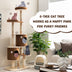 6-Tier Wooden Cat Tree with 2 Removeable Condos Platforms and Perch-Brown - Color: Brown - Minihomy