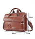 Large Capacity Leather Men's Briefcase Top Layer Cowhide Messenger Bag - Minihomy