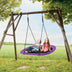 60 Inch Saucer Surf Outdoor Adjustable Swing Set-Purple - Color: Purple - Minihomy