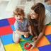 58 Inch Toddler Foam Play Mat Baby Folding Activity Floor Mat - Color: Multicolor - Minihomy