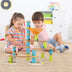 Bamboo Build Run Toy with Marbles for Kids Over 4 - Color: Multicolor - Minihomy