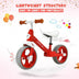 Kids Balance Training Bicycle with Adjustable Handlebar and Seat-Red - Color: Red - Minihomy