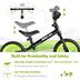 Kids No Pedal Balance Bike with Adjustable Handlebar and Seat-Black - Color: Black - Minihomy