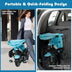 6-in-1 Foldable Baby Tricycle Toddler Stroller with Adjustable Handle-Blue - Color: Blue - Minihomy