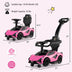 3 in 1 Licensed Lamborghini Ride Walking Toy Stroller-Pink - Color: Pink - Minihomy