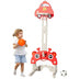 3-in-1 Basketball Hoop for Kids Adjustable Height Playset with Balls-Red - Minihomy