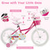 Kids Bicycle 18 Inch Toddler and Kids Bike with Training Wheels for 6-8 Year Old Kids-Pink - Color: Pink - Minihomy