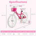 Kids Bicycle 18 Inch Toddler and Kids Bike with Training Wheels for 6-8 Year Old Kids-Pink - Color: Pink - Minihomy