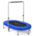 2-Person Foldable Mini Kids Fitness Rebounder Trampoline-Blue - Color: Blue - Minihomy