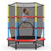 55 Inches Kids Trampoline Recreational Bounce Jumper with Safety Enclosure Net - Color: Multicolor - Minihomy