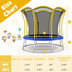 10 Feet Unique Flower Shape Trampoline with Galvanized Steel Frame-Yellow - Color: Yellow - Size: 10 ft - Minihomy