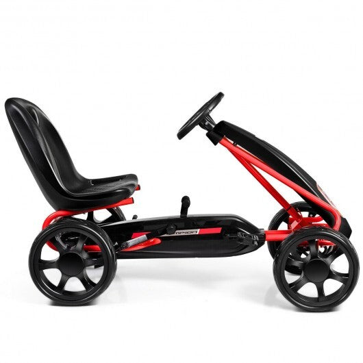 Kids Ride On Toys Pedal Powered Go Kart Pedal Car-Black - Color: Black - Minihomy