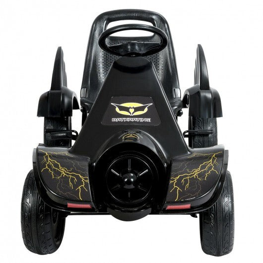 Kids Ride on 4 Wheel Pedal Powered Go Kart - Color: Black - Minihomy