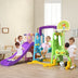 6-in-1 Climber Swing Basketball Hoop Football Gate - Minihomy