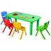 Kids Colorful Plastic Table and 4 Chairs Set - Minihomy