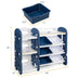 Kids Toy Storage Organizer with Bins and Multi-Layer Shelf for Bedroom Playroom -Blue - Minihomy