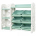 Kids Toy Storage Organizer with Bins and Multi-Layer Shelf for Bedroom Playroom -Blue - Minihomy