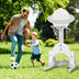 3 in 1 Kids Basketball Hoop Set with Balls-White - Color: White - Minihomy