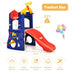 6-in-1 Freestanding Kids Slide with Basketball Hoop and Ring Toss - Minihomy