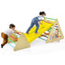 3 in 1 Wooden Set of 2 Triangle Climber with Ramp for Slid - Color: Multicolor - Minihomy