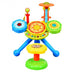 Kids Electric Jazz Drum Set with Stool Microphone and LED Light - Color: Multicolor - Minihomy