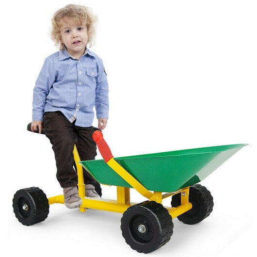 8" Heavy Duty Kids Ride-on Sand Dumper w/ 4 Wheels-Green - Color: Green - Minihomy