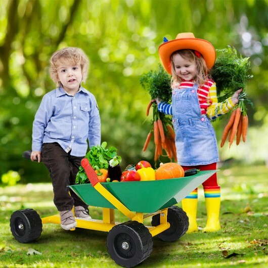 8" Heavy Duty Kids Ride-on Sand Dumper w/ 4 Wheels-Green - Color: Green - Minihomy