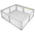 Large Infant Baby Playpen Safety Play Center Yard with 50 Ocean Balls-Gray - Color: Gray - Minihomy