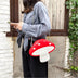 Cute Mushroom Bag Personality Cartoon Bag Chain Contrast Color Stitching Shoulder Bag - Minihomy