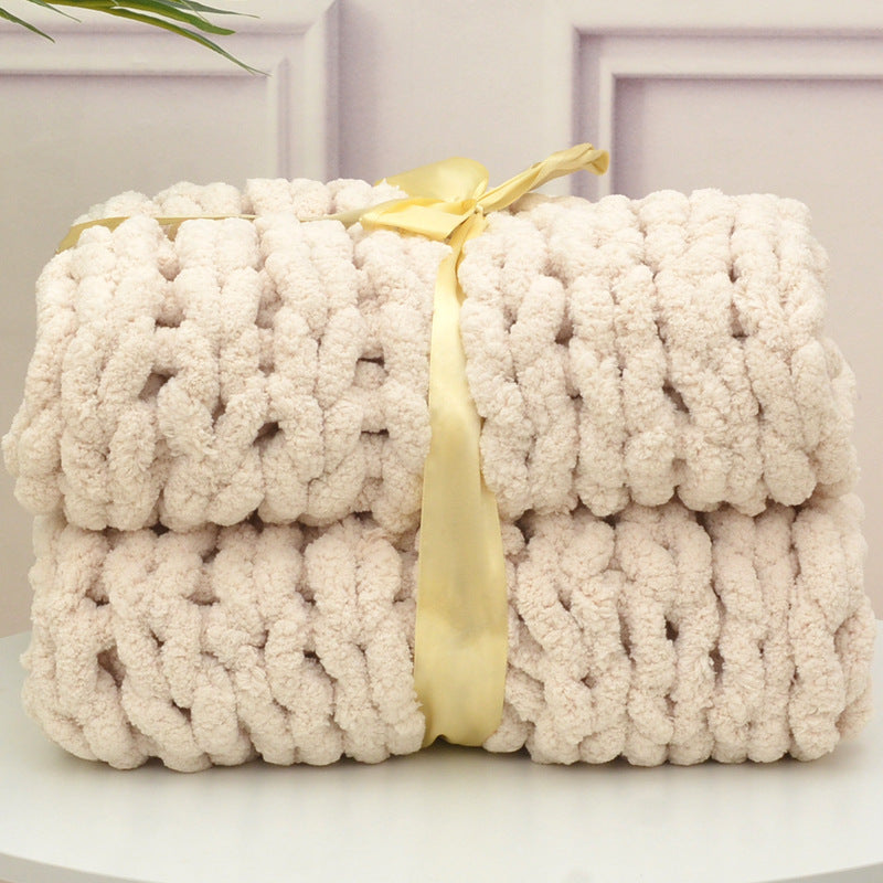 Handmade Thick Wool Woven Blanket Sofa - Minihomy