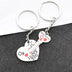 Heart-shaped Keychain English Secret Love Keychain Couple Keychain - Minihomy