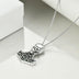 925 Sterling Silver Vintage Celtic Knot Skull Pendant Necklace Jewelry - Minihomy