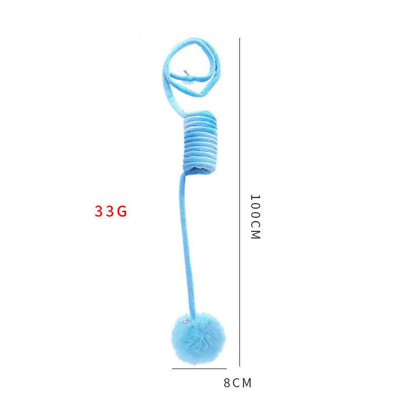 Cat Toy Self-Hi Sucker Spring Rabbit Hair Ball Interactive Play Pet Supplies Interactive Toys - Minihomy