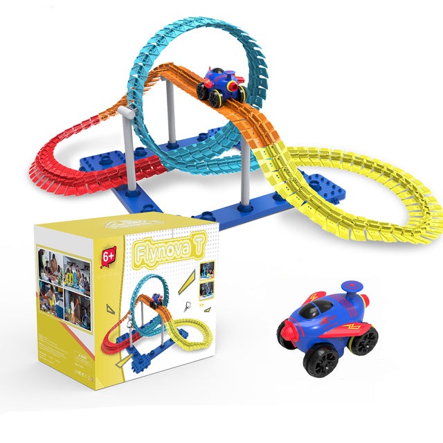 Racing Car Set Most Flexible Track Play Set With LED Light Railway Assemble Track Gift For Kids Boys - Minihomy