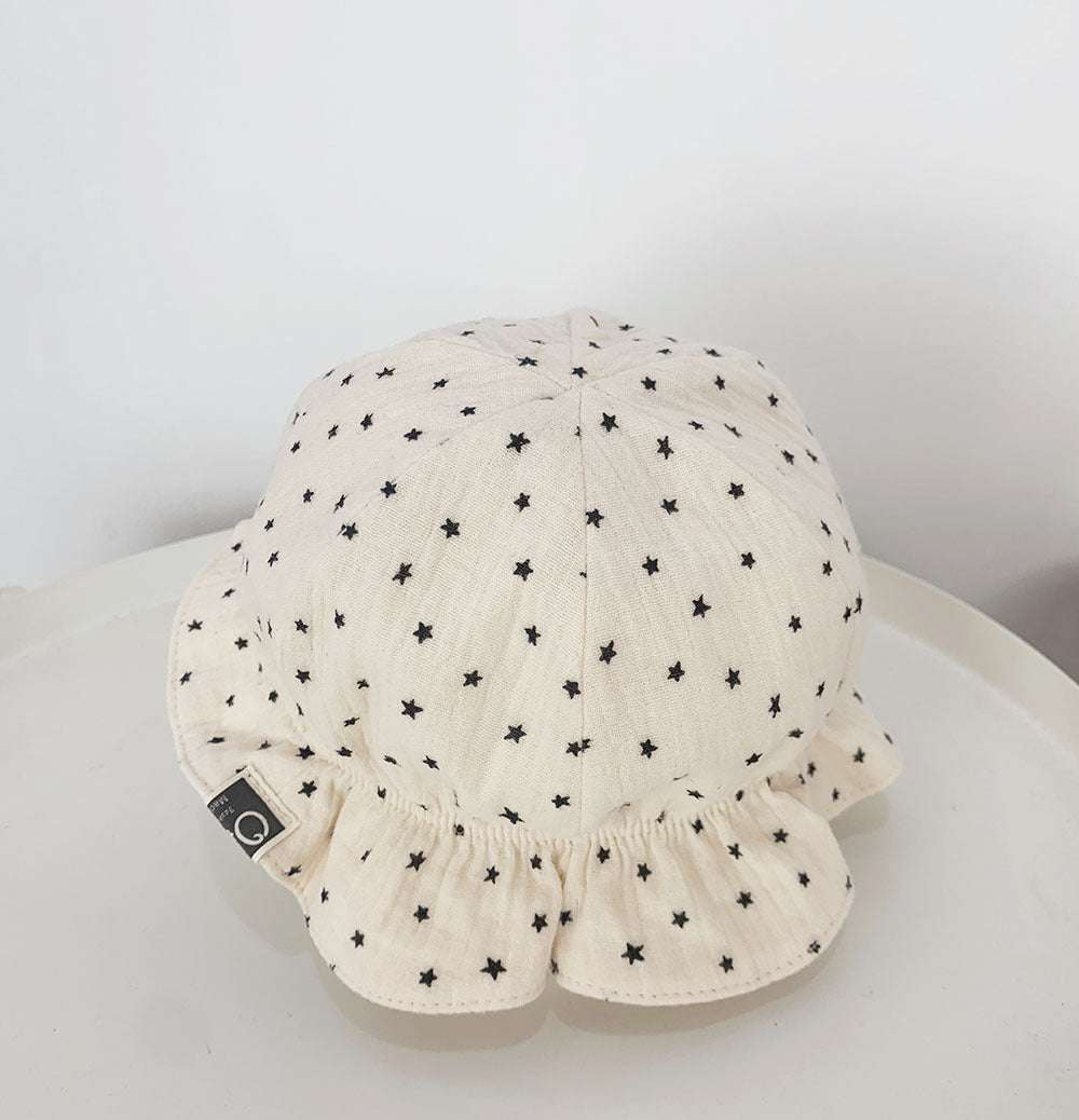 Baby Fisherman Double Polka Dot Baby Sun Hat - Minihomy