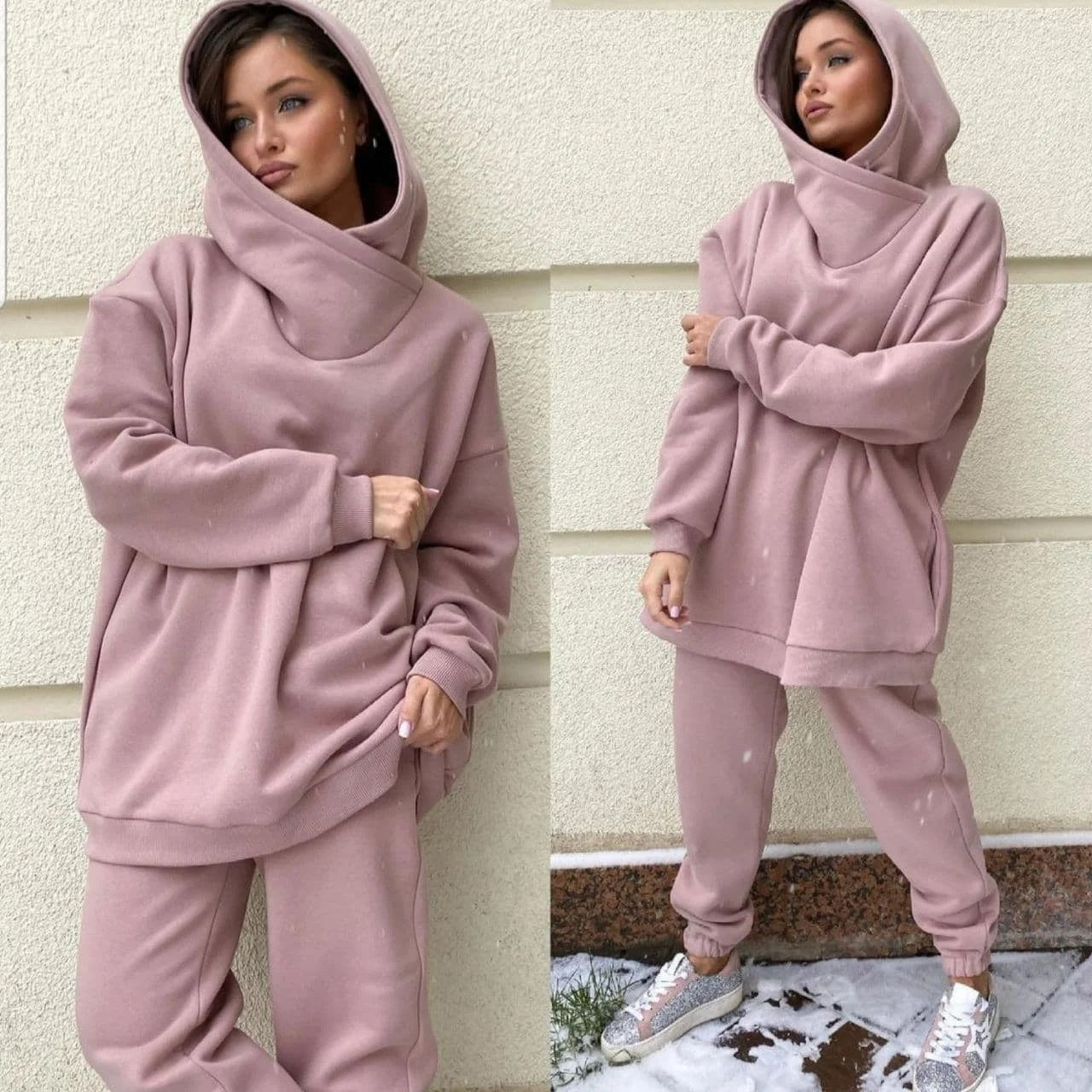 Women Casual Warm Sweater Suit