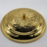 Round Dragon And Phoenix Cover With Stainless Steel Gold Plating