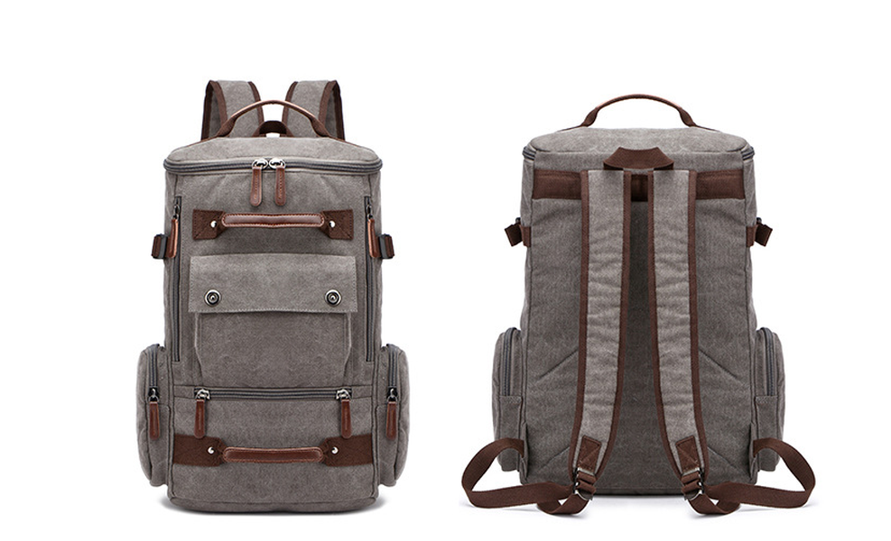 Men's Backpack Vintage Canvas Backpack  Men's Travel Bags Large Capacity Backpack Laptop Backpack - Minihomy