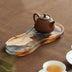 Simple Home Office Creative Tea Ceremony Torreya Wood Saucer