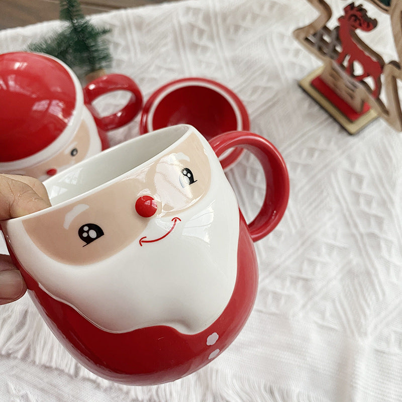 Christmas Ceramic Mug Student Gift Cute Cartoon - Minihomy