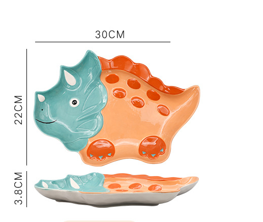 Creative Dinosaur Ceramic Japanese Cute Children's Tableware Set - Minihomy