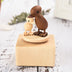 Wooden Mini Music Box Decoration Cartoon Crafts