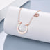 Opal Horseshoe Necklace for Women Sterling Silver Rose Gold Plated Horse Gifts Jewelry for Girls - Minihomy