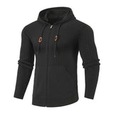 Four Seasons Knitting Zipper sports Hoodies with Pockets - Minihomy