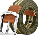 Men's Canvas Work Belt Labor Insurance Pin Buckle Belt - Minihomy