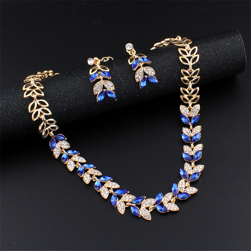 Alloy Printing Water Wave Chain Metal Blue - Minihomy