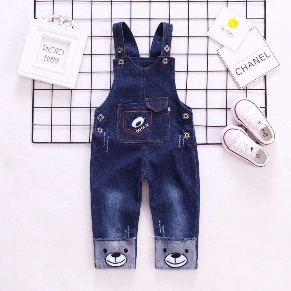 Baby Boy Denim Overalls Kids Jeans - Minihomy